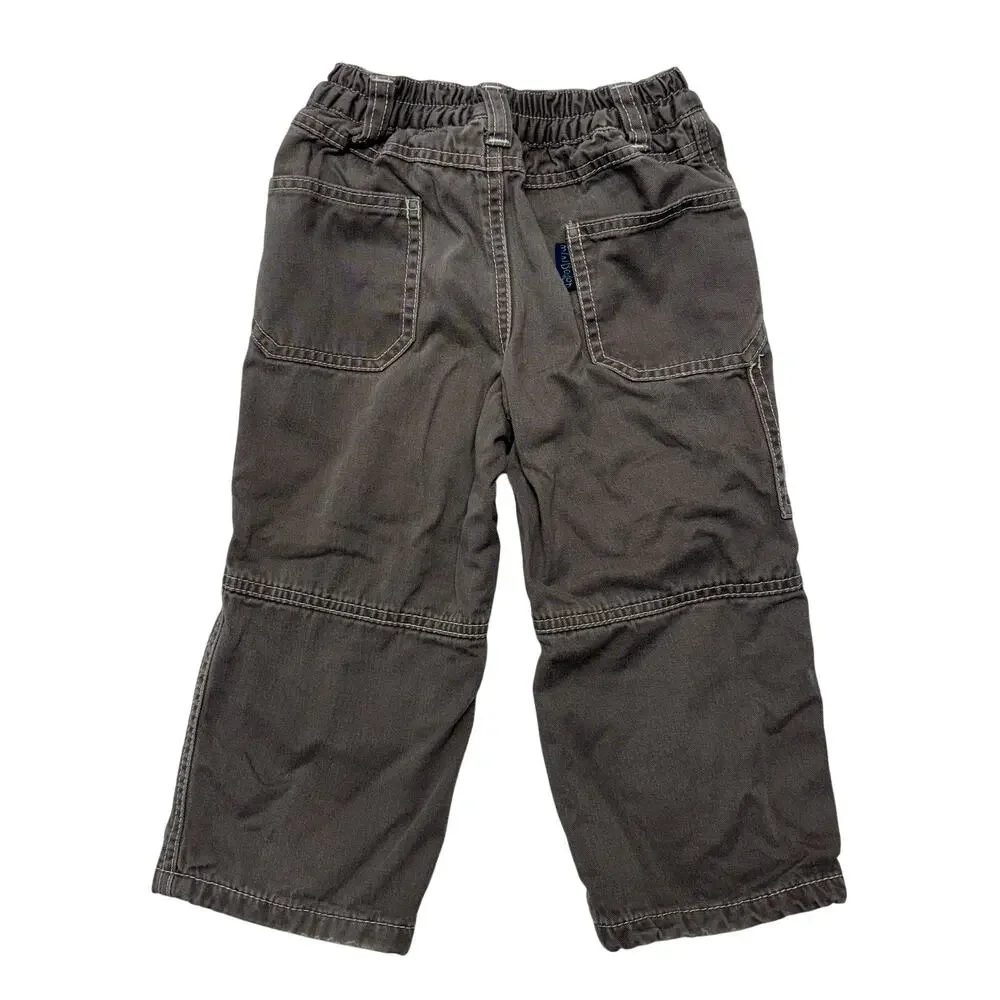 Vintage Mini Boden Pants 2-3 Years Old Boys Brown Straight Made in Hong Kong